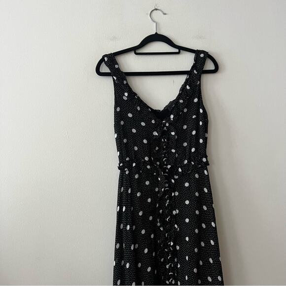 The Kooples Black Printed Sleeveless Polka Dot Dress - Picture 3 of 8